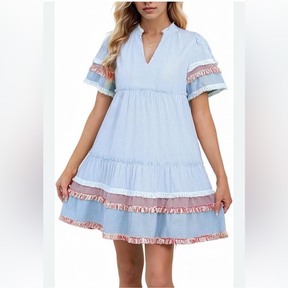 NWT TUCKERNUCK  Savannah Stripe Crawford Dress Size M - Picture 2 of 11